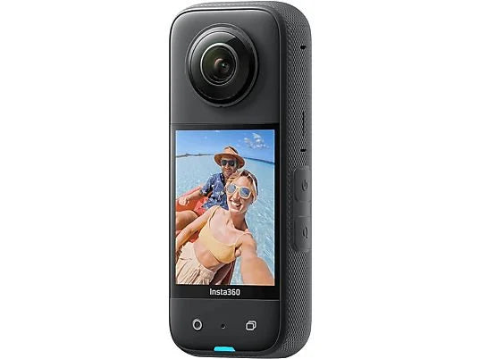 Cámara deportiva - Insta 360 X3, 5.7K, 72 megapixel, WiFi, Inteligencia Artificial, Pantalla táctil, Negro