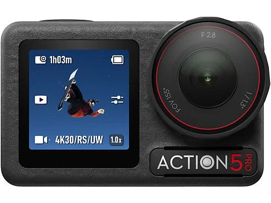 Cámara deportiva - DJI Osmo Action 5 Pro Adventure Combo, 4K, 4h Autonomía, Pantalla táctil 2.5, 64 GB Memoria Interna, Negro