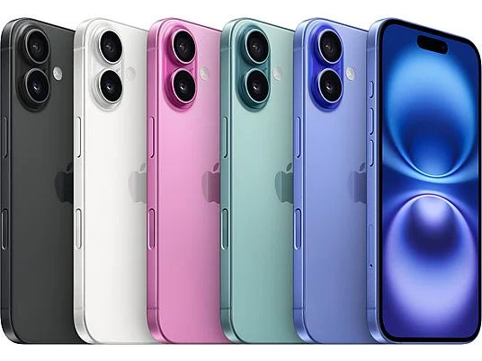 Apple iPhone 16, Blanco, 128 GB, 5G, 6.1  OLED Super Retina XDR, Chip A18 Bionic, iOS
