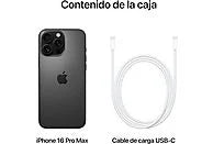Apple iPhone 16 Pro Max, Titanio Negro, 256 GB, 5G, 6.9  OLED Super Retina XDR, Chip A18 Pro, iOS