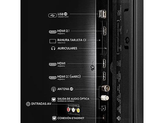 TV LED 55 - Hisense 55A6Q, UHD 4K, Quad CoreMT9603, IA 4K Upscaler, Modo Juego Plus, Control por voz, Negro