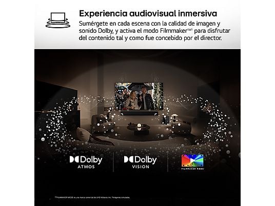 TV OLED 83 - LG OLED83C54LA, OLED 4K, Procesador Inteligente α9 AI Processor 4K Gen8, Smart TV, DVB-T2 (H.265), Negro