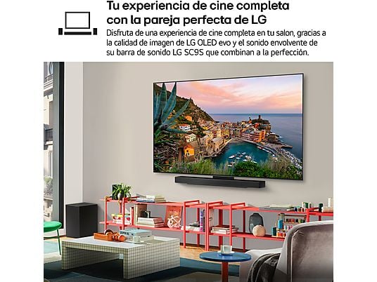 TV OLED 55 - LG OLED55C55LA, OLED 4K, Procesador Inteligente α9 AI Processor 4K Gen8, Smart TV, DVB-T2 (H.265), Negro