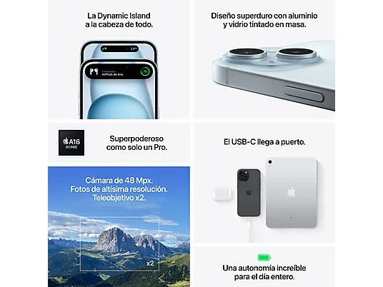 Apple iPhone 15 128GB Negro