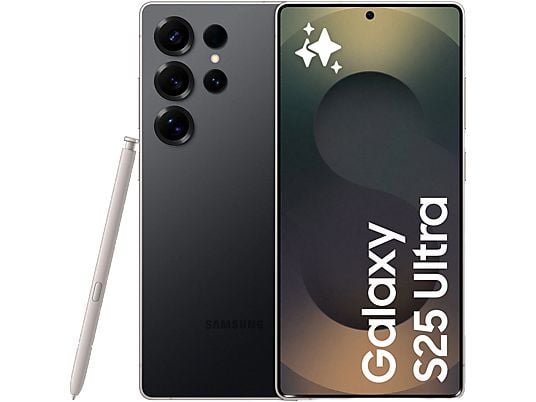 Móvil - Samsung Galaxy S25 Ultra, Titanium Black, 512 GB, 12 GB RAM, 6.9 WQHD+, Snapdragon 8, 5000 mAh, Android 15