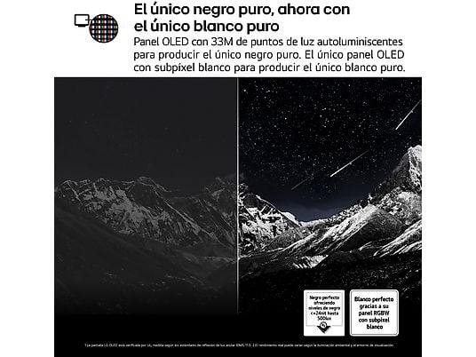 TV OLED 55 - LG OLED55C55LA, OLED 4K, Procesador Inteligente α9 AI Processor 4K Gen8, Smart TV, DVB-T2 (H.265), Negro