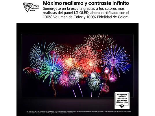 TV OLED 83" - LG OLED83G54LW.AEU, OLED 4K, Procesador Inteligente α11 AI Processor 4K Gen2, Smart TV, DVB-T2 (H.265), Rocky Black