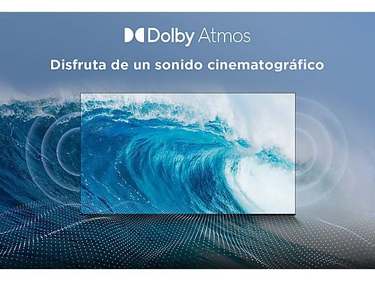TV QLED 43" - TCL 43P7K, UHD 4K, AiPQ Processor, Smart TV, DVB-T2, 60 Hz, Pantalla HVA, Dolby Atmos, Negro
