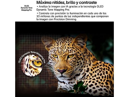 TV OLED 77 - LG OLED77C55LA, OLED 4K, Procesador Inteligente α9 AI Processor 4K Gen8, Smart TV, DVB-T2 (H.265), Negro