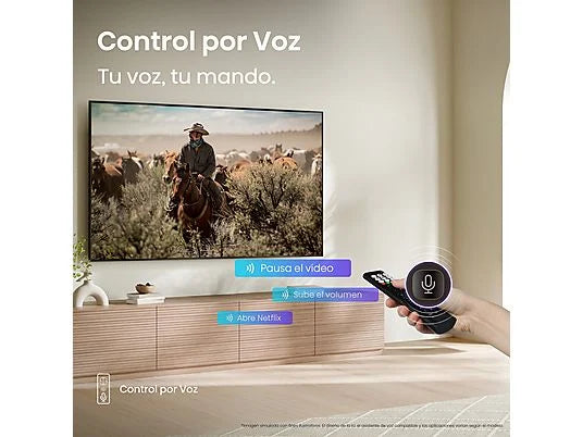 TV LED 50" - Hisense 50A6Q, UHD 4K, Quad Core/MT9603, IA 4K Upscaler, Modo Juego Plus, Control por voz, Negro