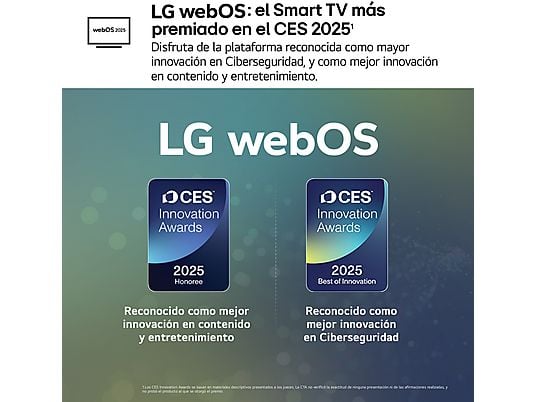 TV OLED 42 - LG OLED42C55LA, OLED 4K, Procesador Inteligente α9 AI Processor 4K Gen8, Smart TV, DVB-T2 (H.265), Negro